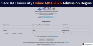 SASTRA University Online MBA 2026 Admission Begins, Apply by Dec 11 at sastraonline.com